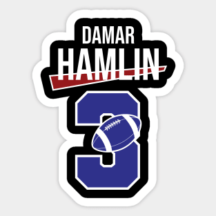 Damar hamlin is 3 Sticker